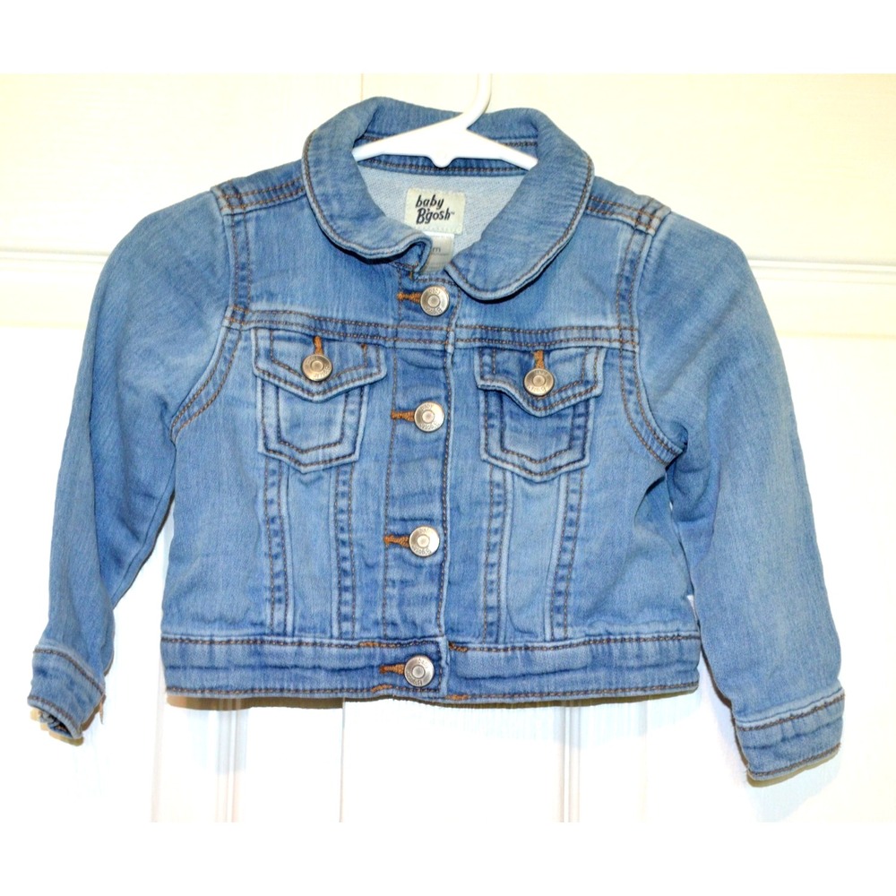 baby B'gosh Oshkosh Denim Jacket Size‎ 12M Snap Front Cute!